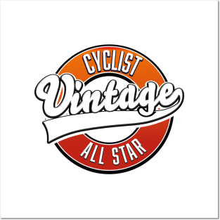 Cyclist vintage all star logo Posters and Art